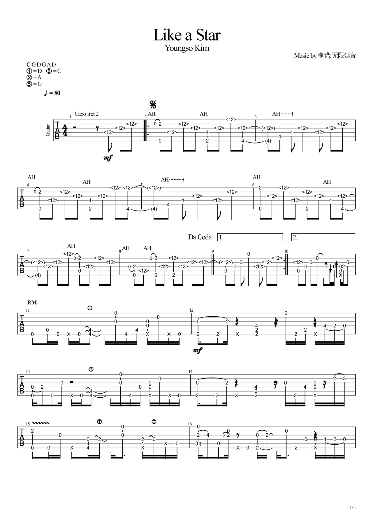 OneRepublic "Counting Stars" Guitar tablature and notes | Jellynote