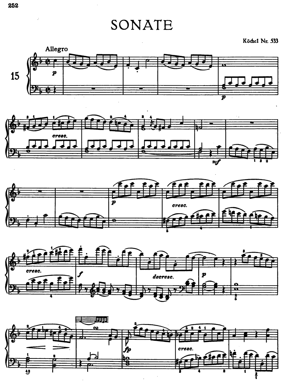 钢琴奏鸣曲全集pianosonatas莫扎特奏鸣曲k533