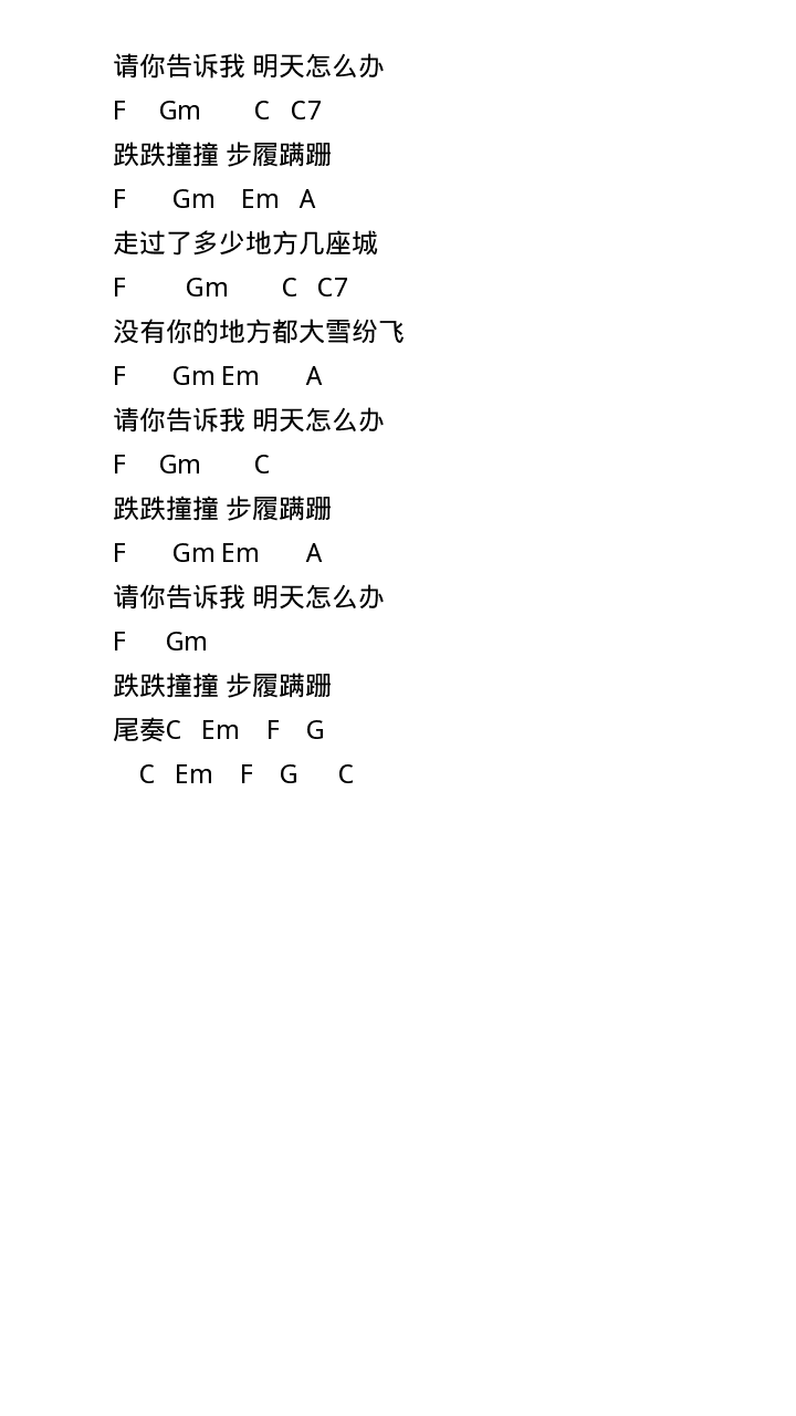 十二月吉他谱-弹唱谱-c调-虫虫吉他