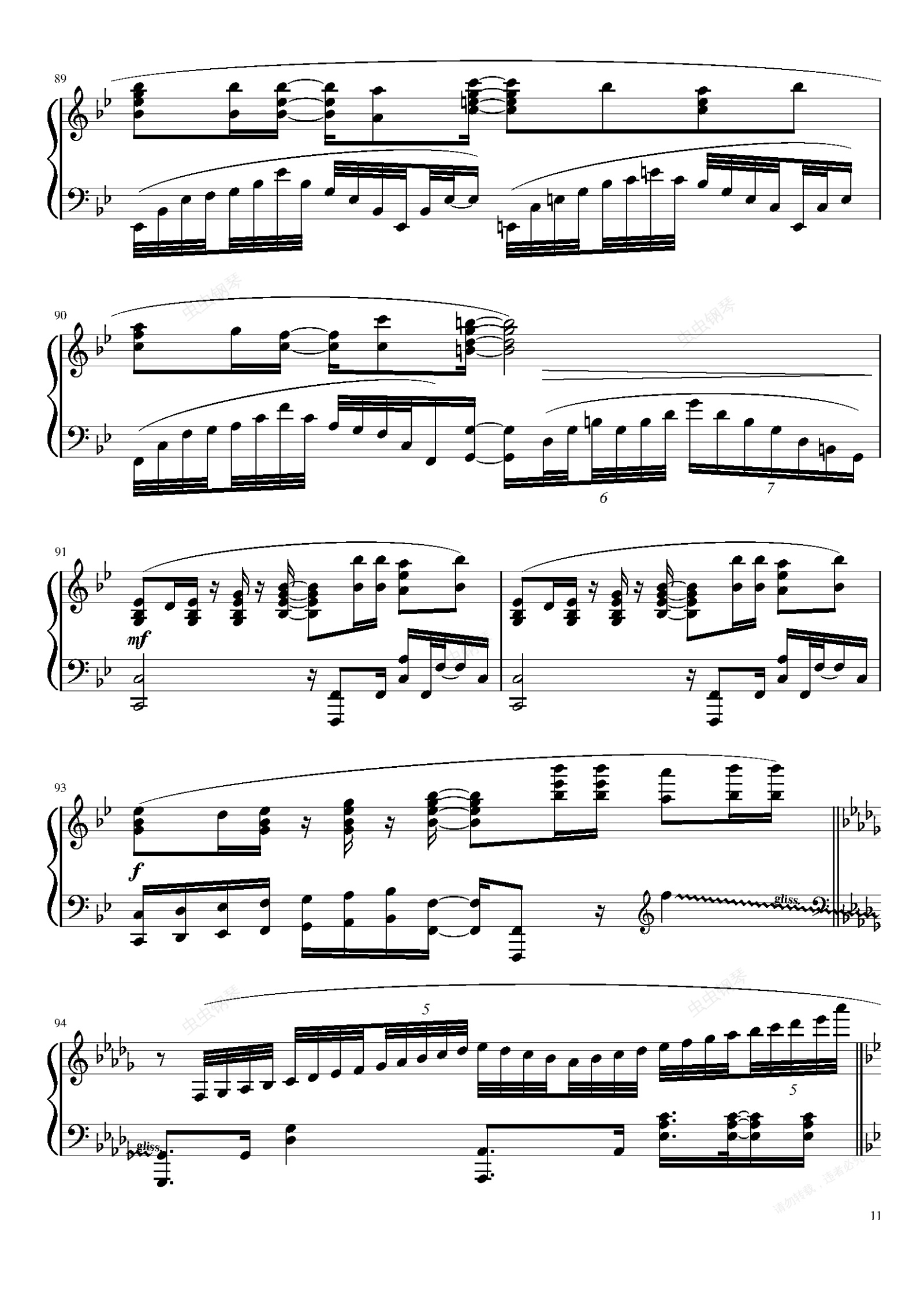 全职猎人(2011)op钢琴谱,departure!