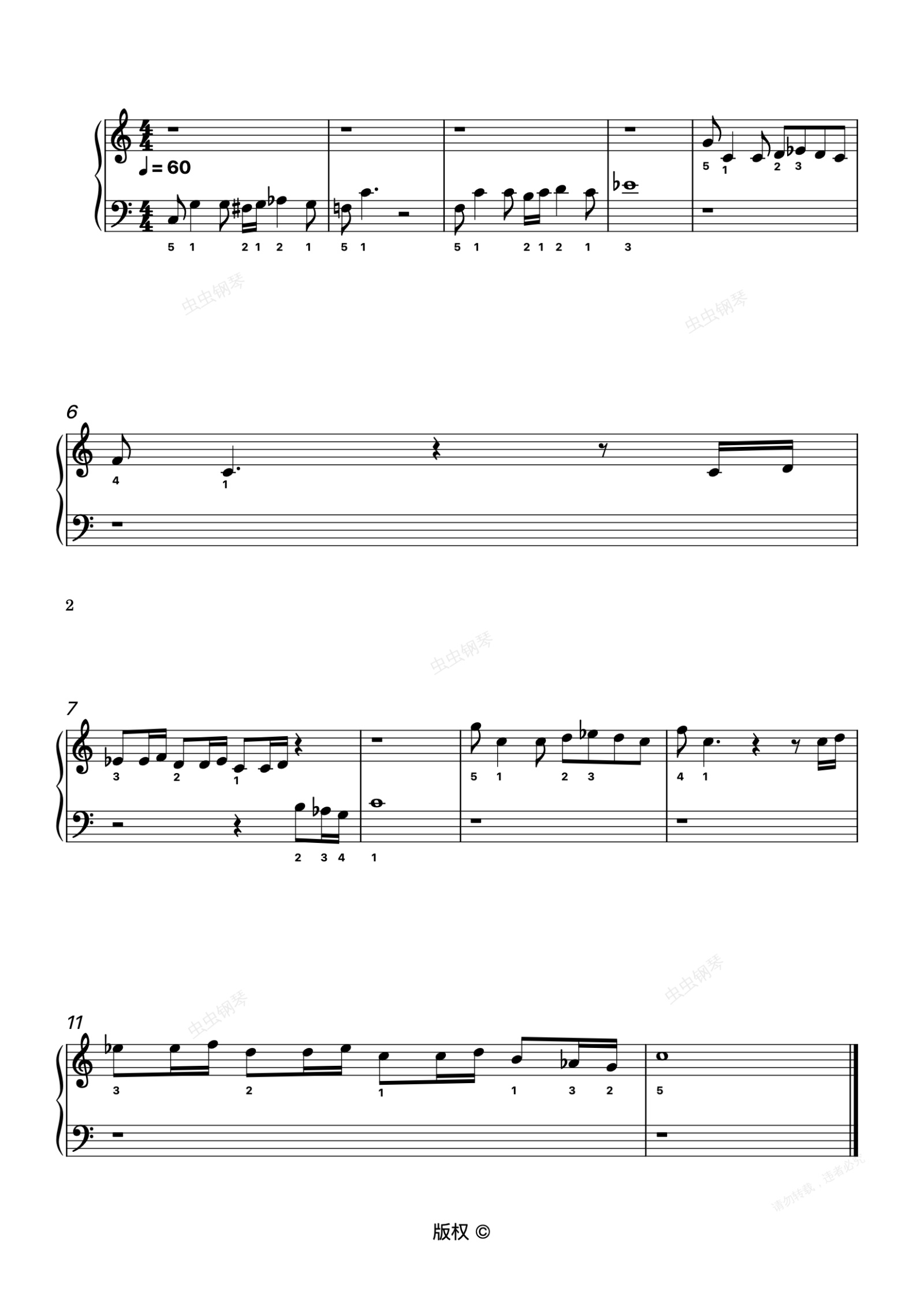 The game is on（《神探夏洛克》主题曲）预览（无标题）（423）钢琴谱预览