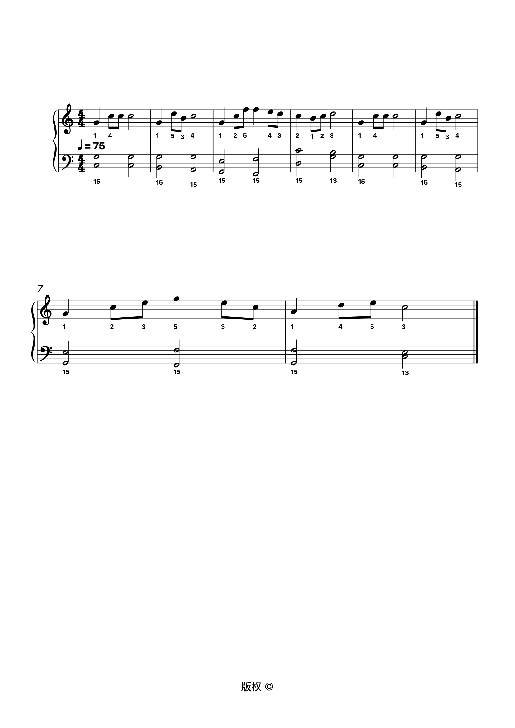 婚礼进行曲预览（无标题）（354）钢琴简谱预览