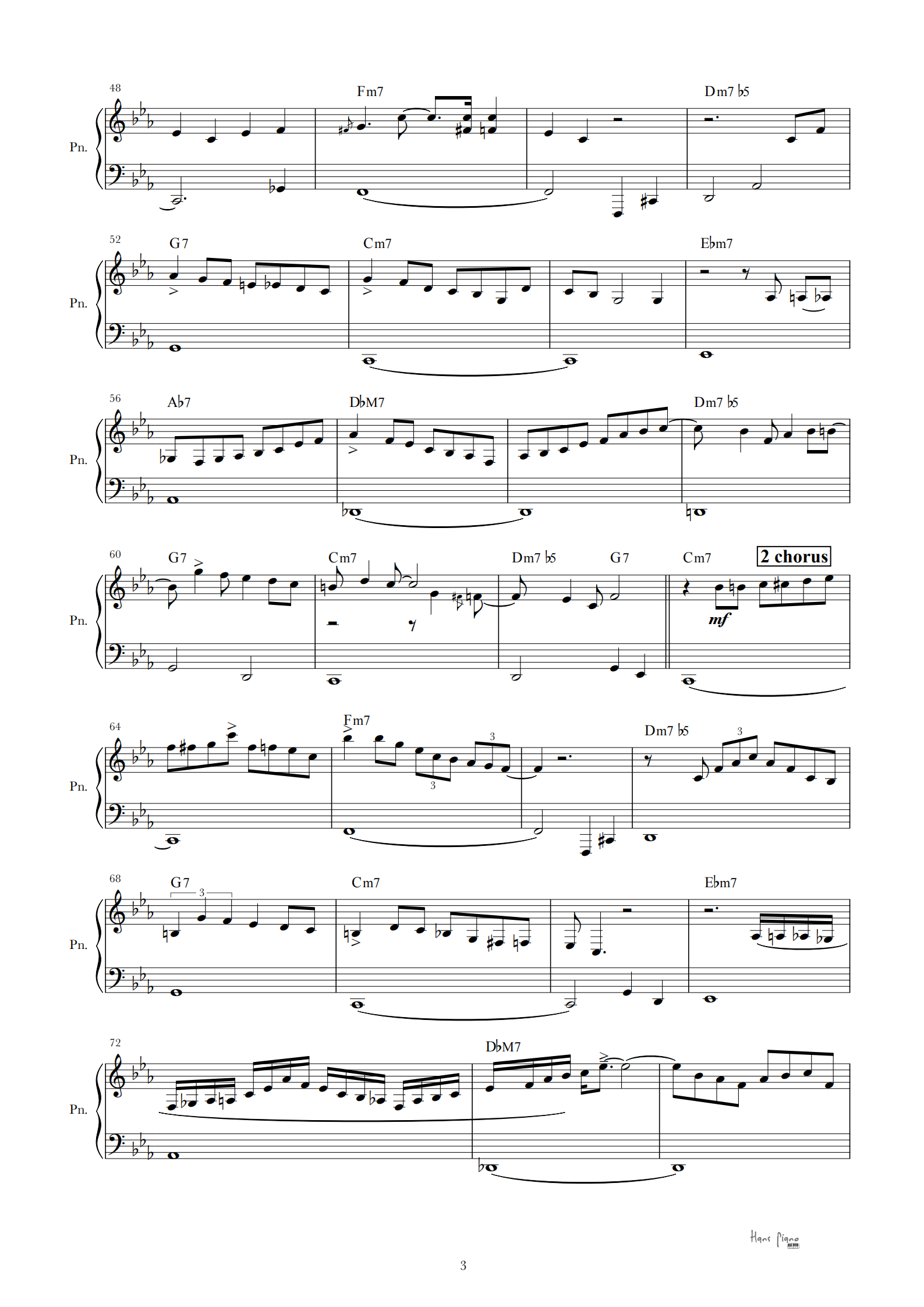 Blue Bossa【免费】【爵士标准曲】泽大大 Hans piano