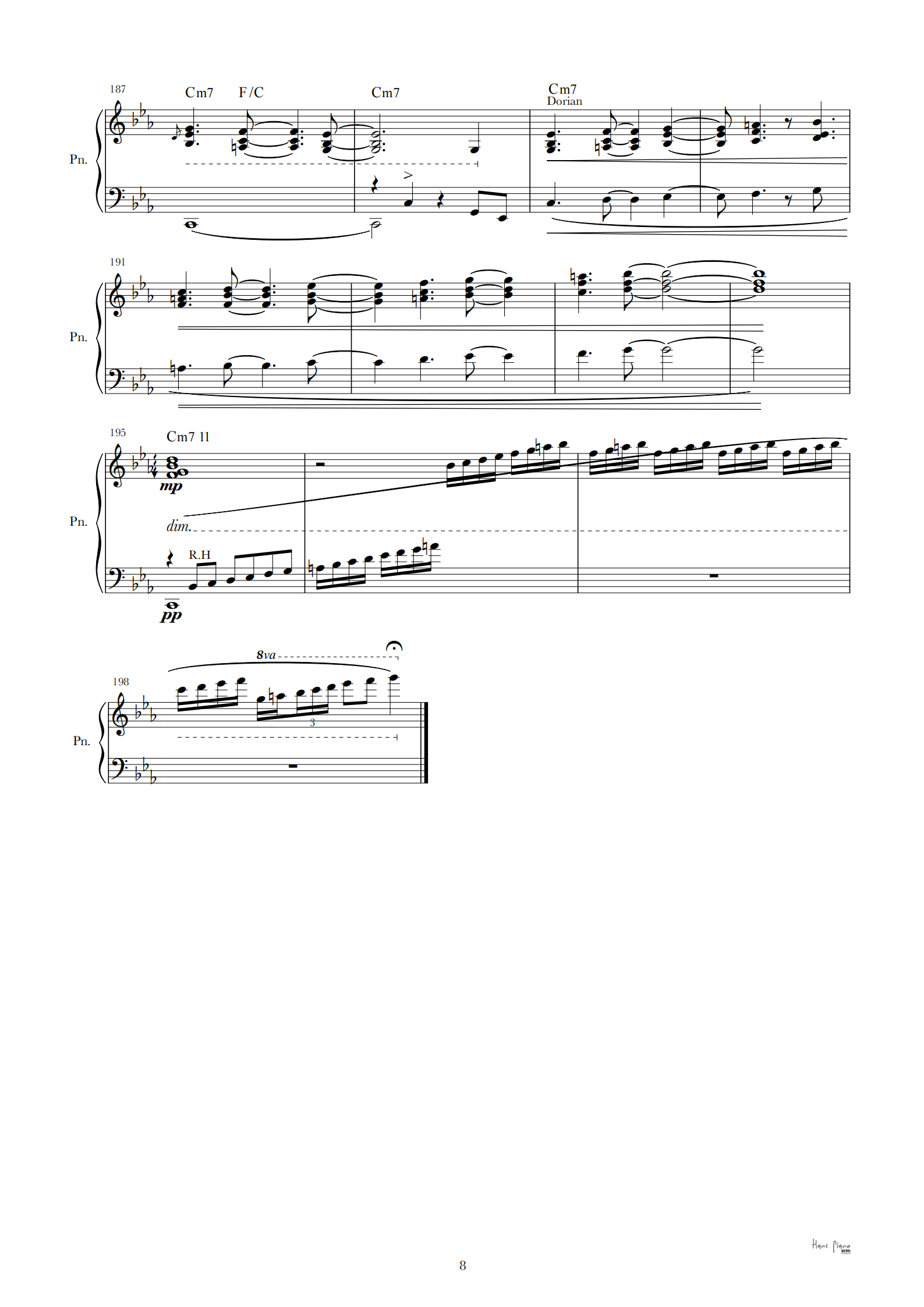 Blue Bossa【免费】【爵士标准曲】泽大大 Hans piano