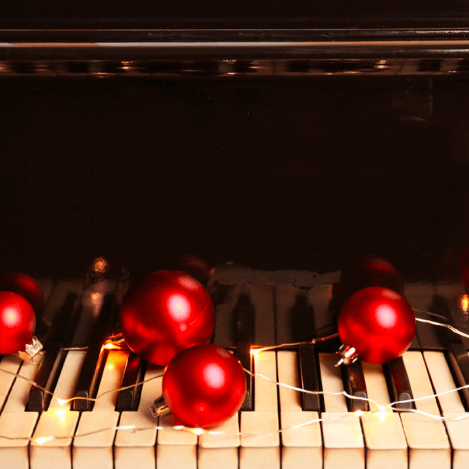 四手联弹《圣诞歌+平安夜》---初学者学习用-钢琴谱