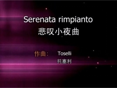 悲叹小夜曲Seremade Op.6-钢琴谱