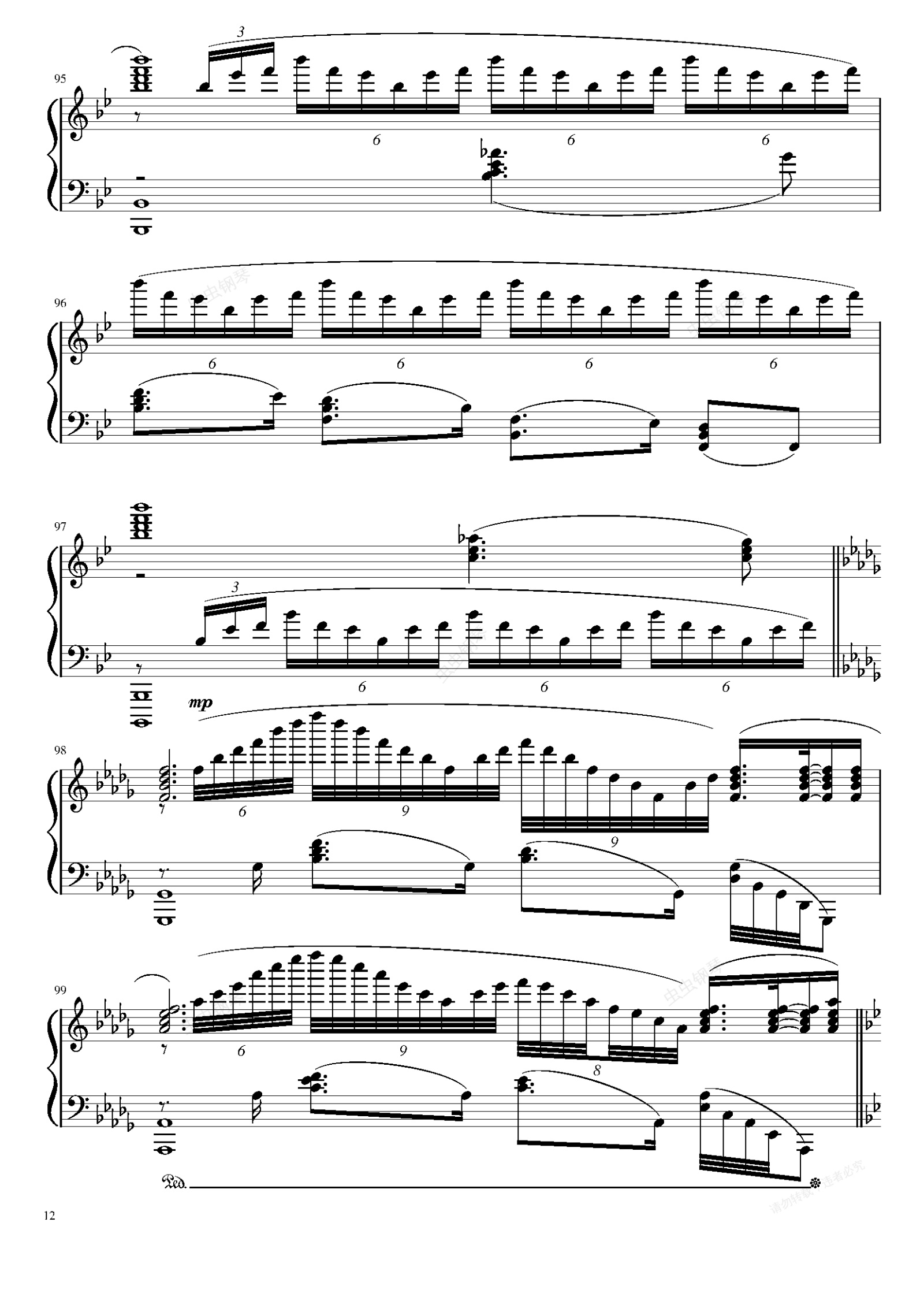 全职猎人(2011)op钢琴谱,departure!