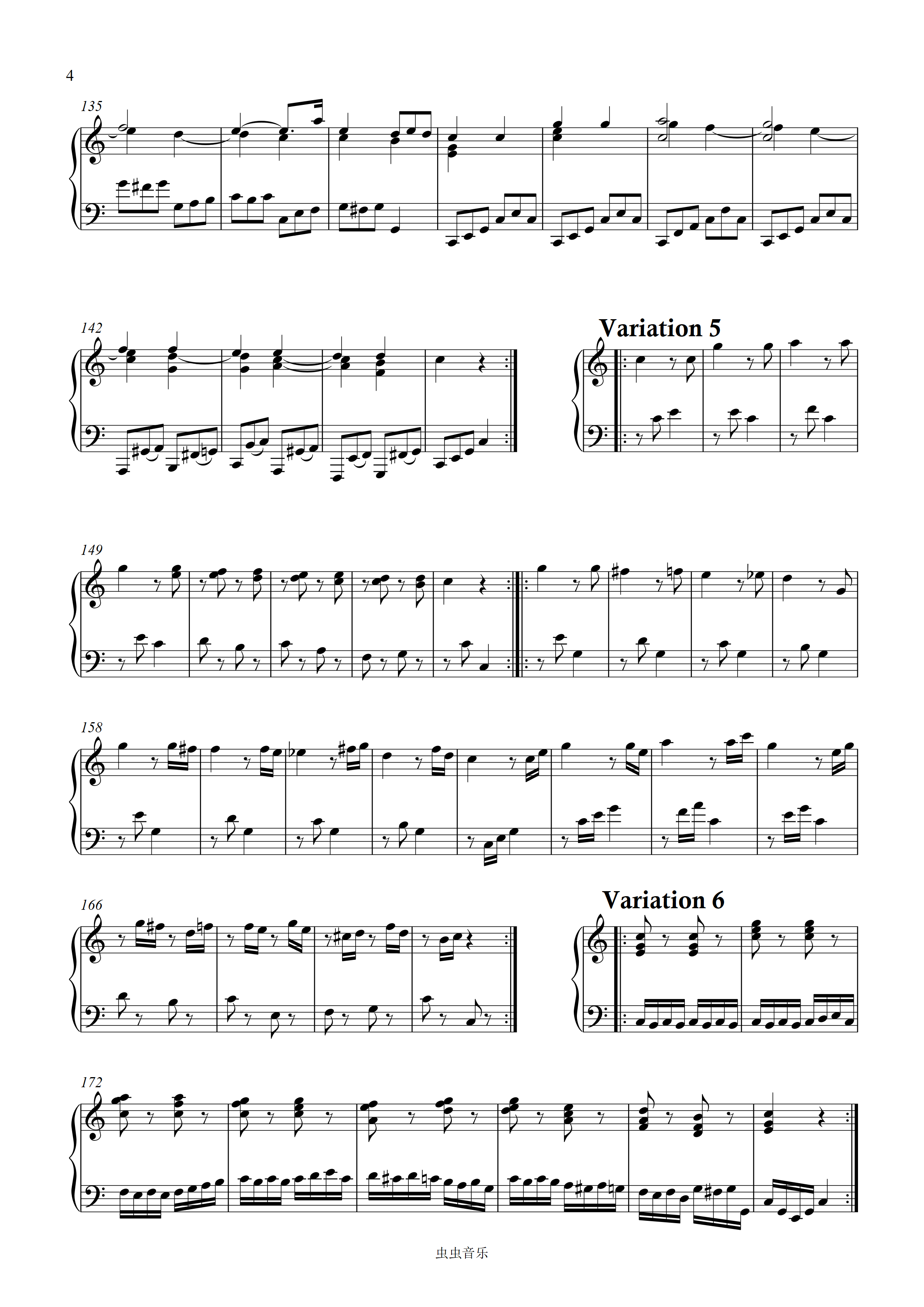 小星星变奏曲K265-莫扎特