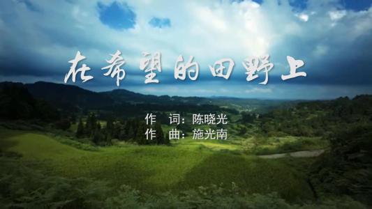在希望的田野上-钢琴谱
