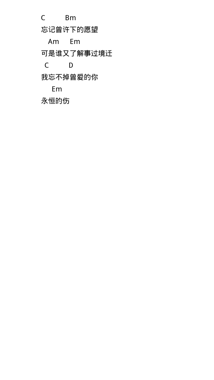忘不掉的伤吉他谱-弹唱谱---虫虫吉他