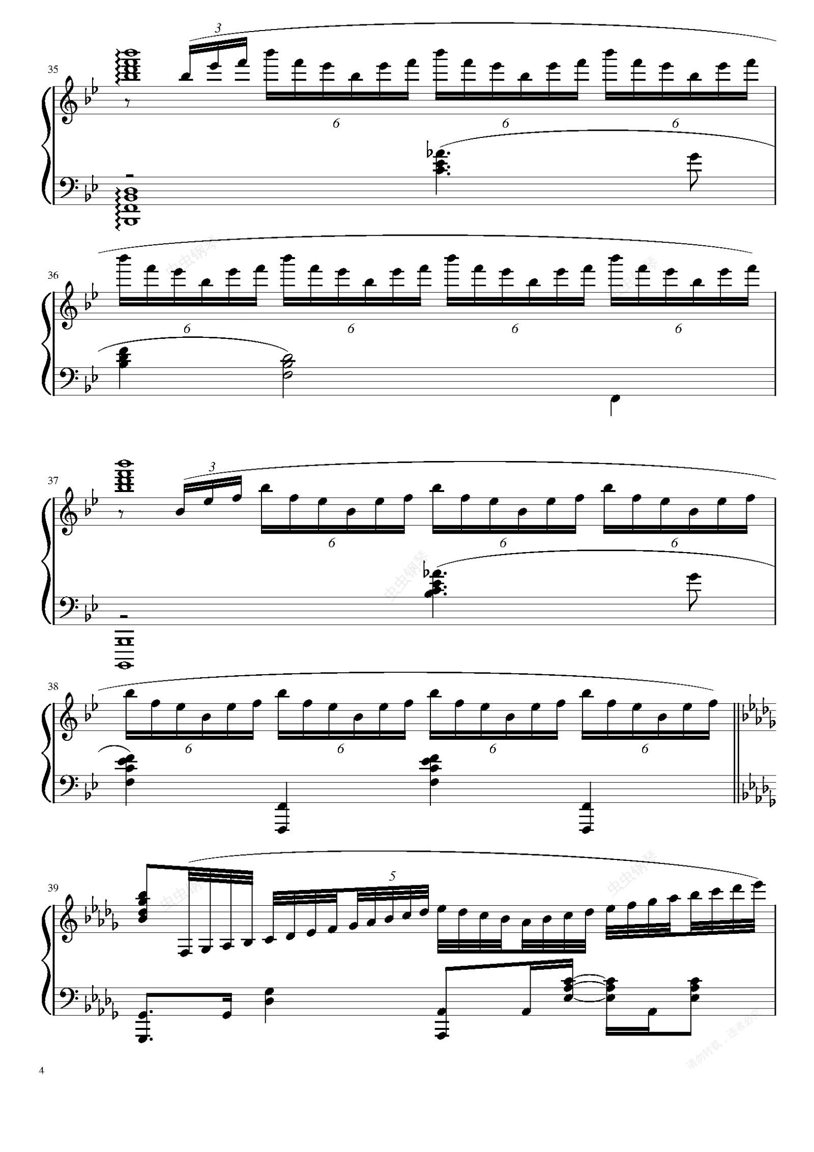 全职猎人(2011)op钢琴谱,departure!