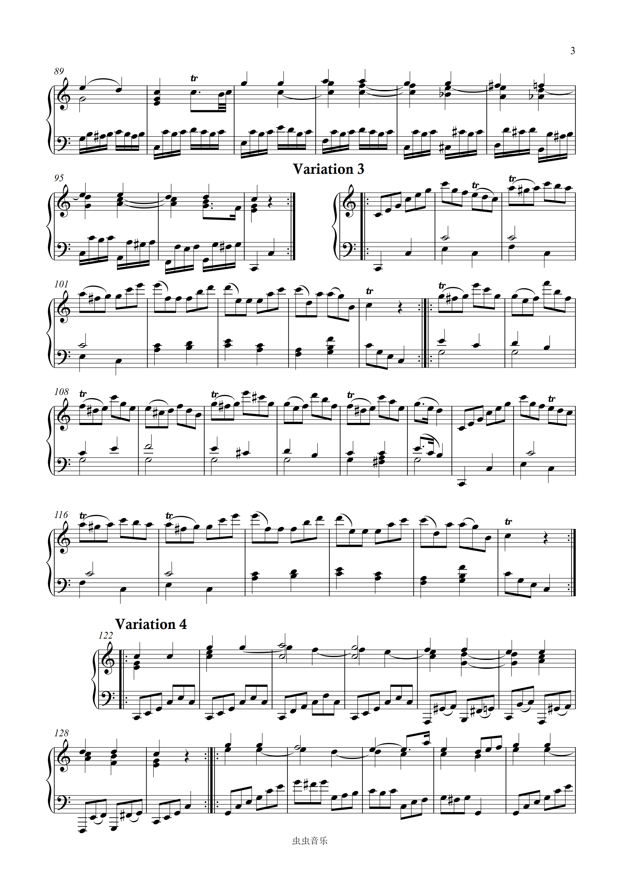 小星星变奏曲K265-莫扎特