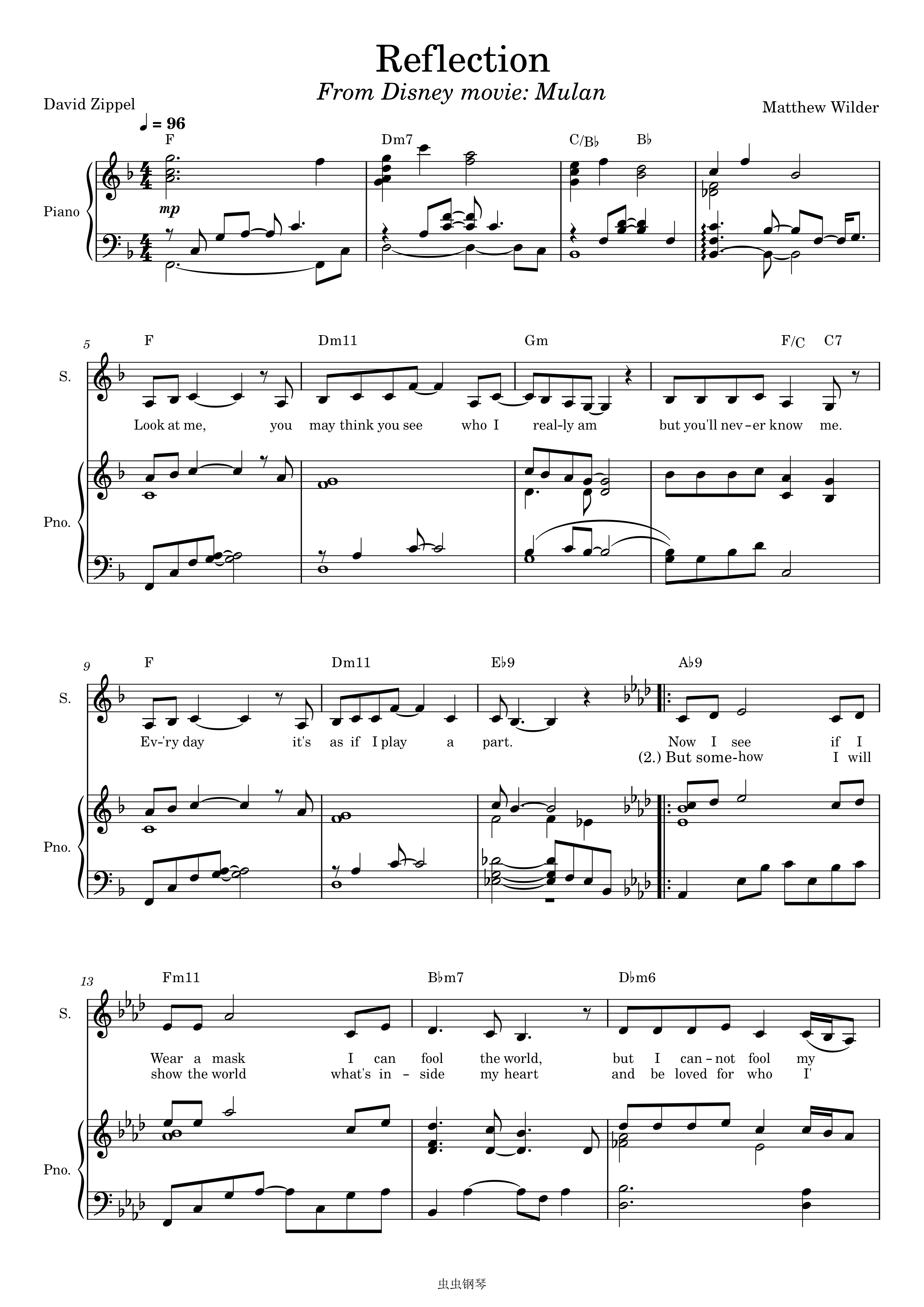 鏡夜 mirror night piano sheet