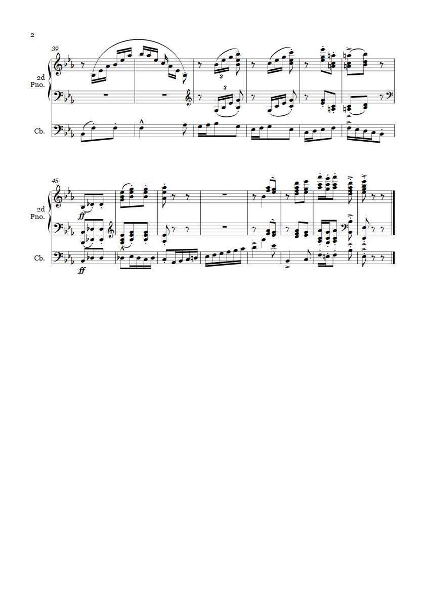 低音提琴和钢琴：大象