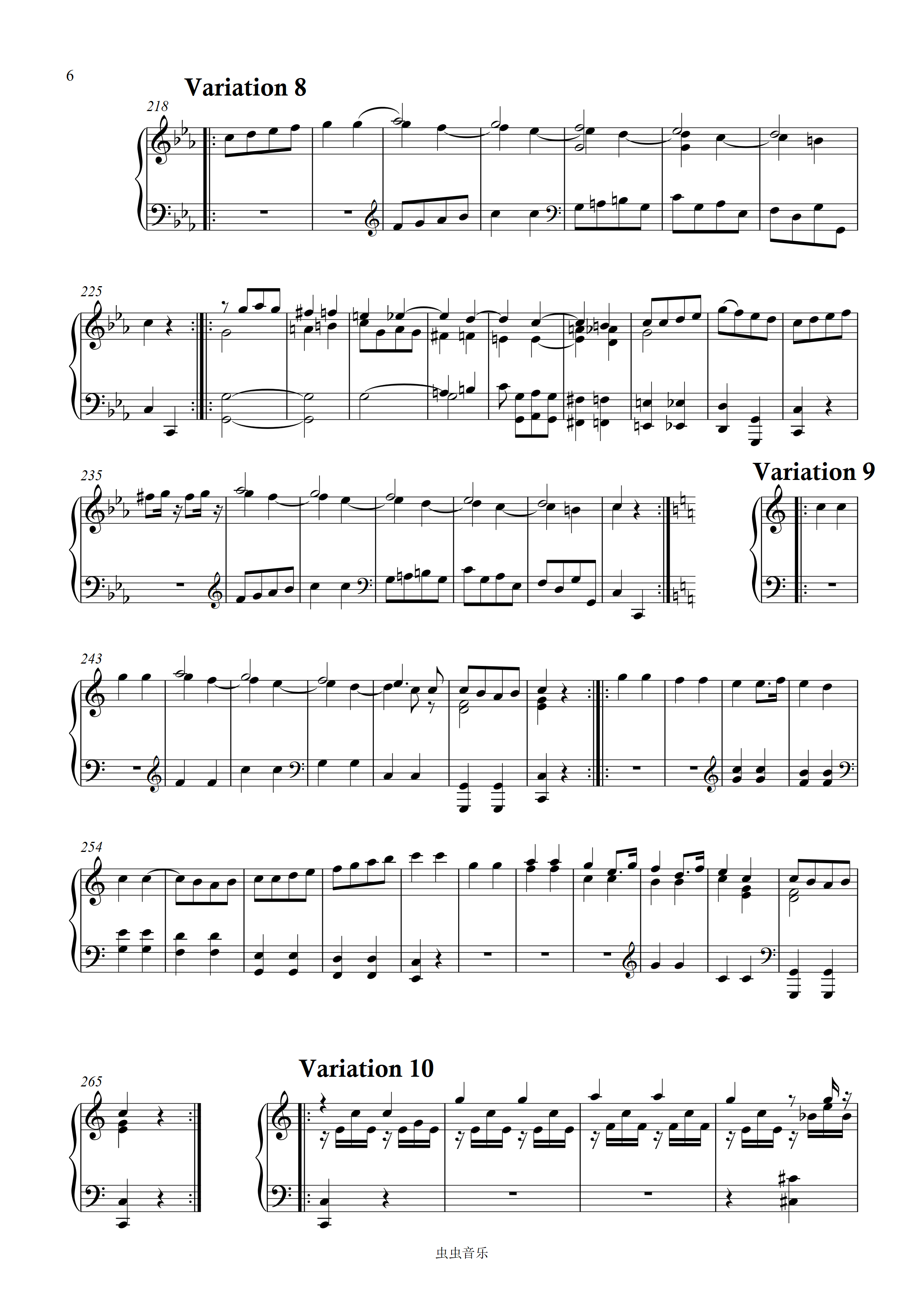 小星星变奏曲K265-莫扎特