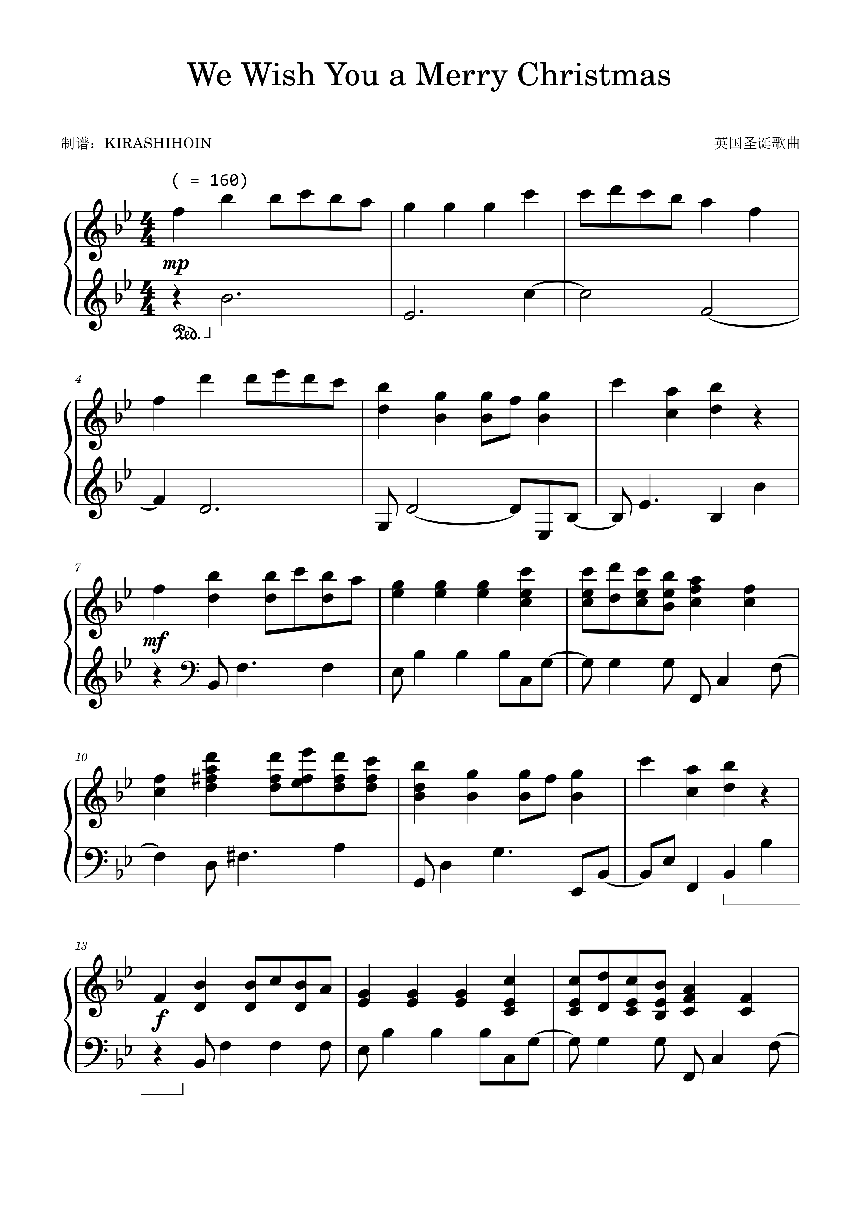 We wish you a merry christmas Sheet music for Baritone Saxophone ...