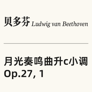 月光奏鸣曲钢琴简谱 数字双手