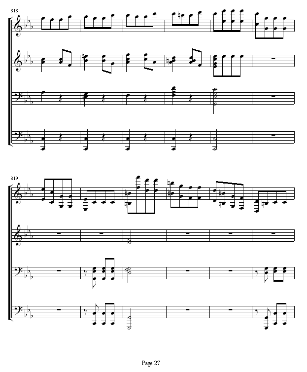 命运交响曲 -（钢琴4手联弹）