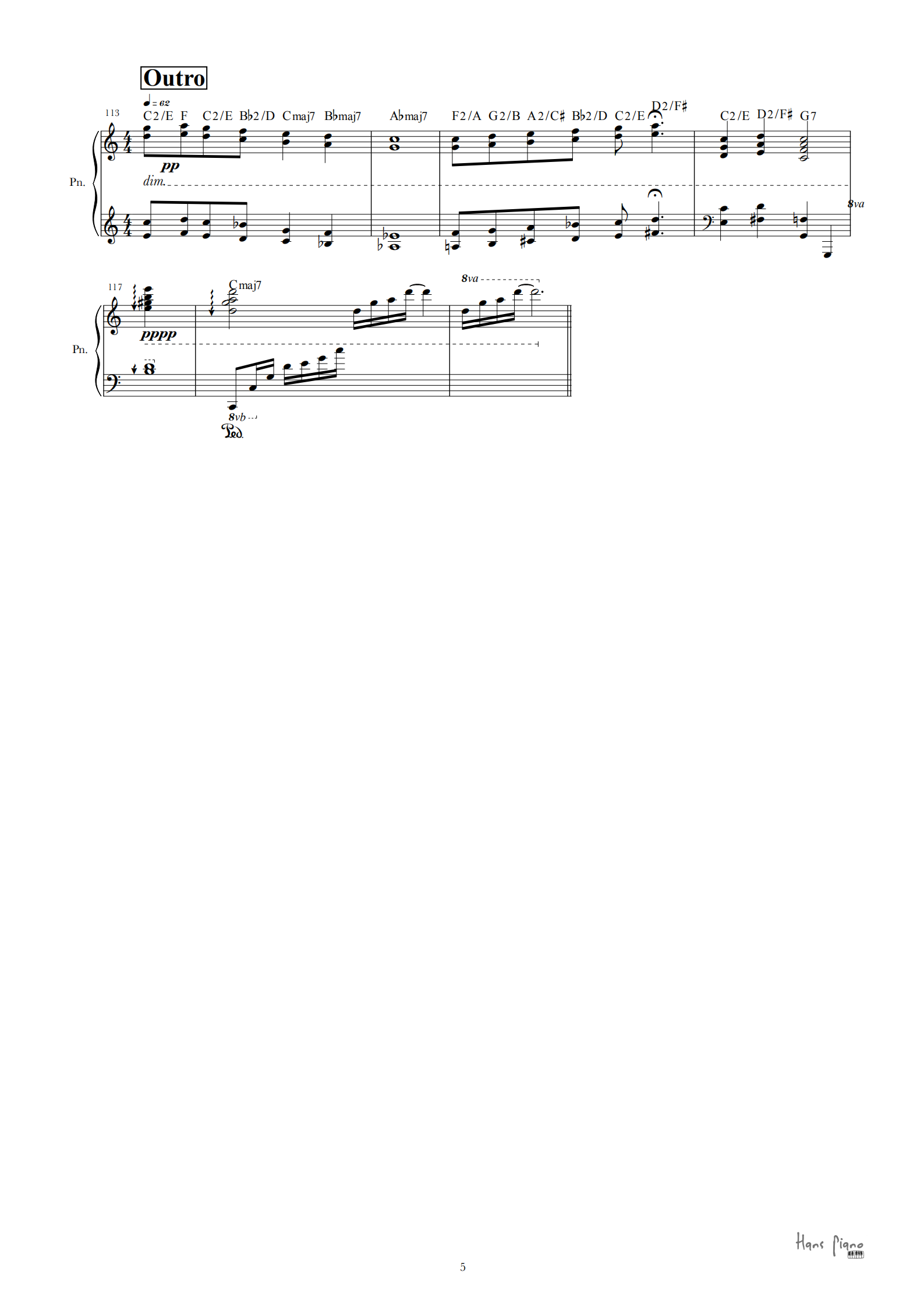 Moon River【免费】【爵士标准曲】泽大大 Hans piano