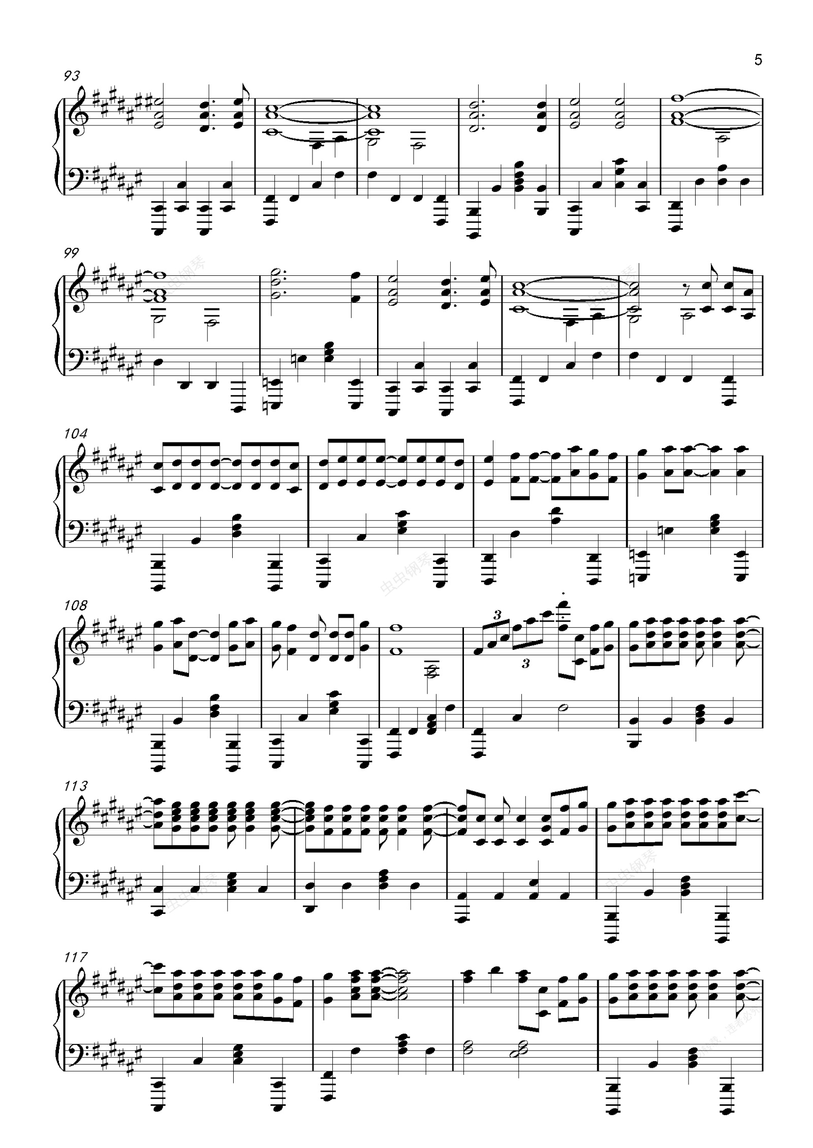 未闻花名(zone),未闻花名(zone)钢琴谱,未闻花名(zone)f#/gb钢琴谱