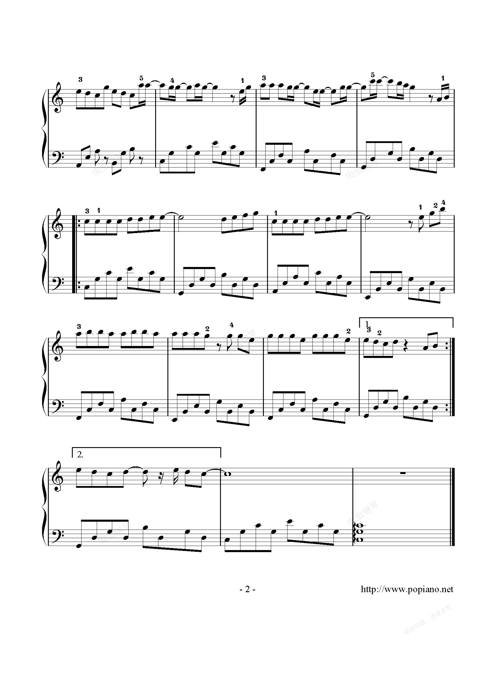 《开不了口》周杰伦初学者优美版(poc编配)钢琴谱,《开不了口》周杰伦