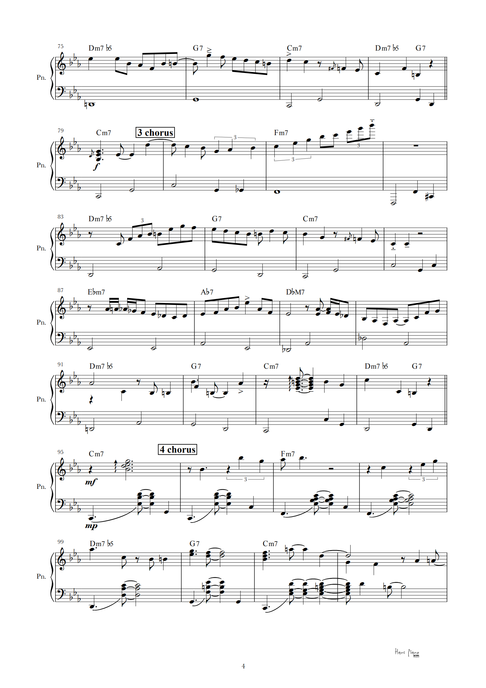 Blue Bossa【免费】【爵士标准曲】泽大大 Hans piano