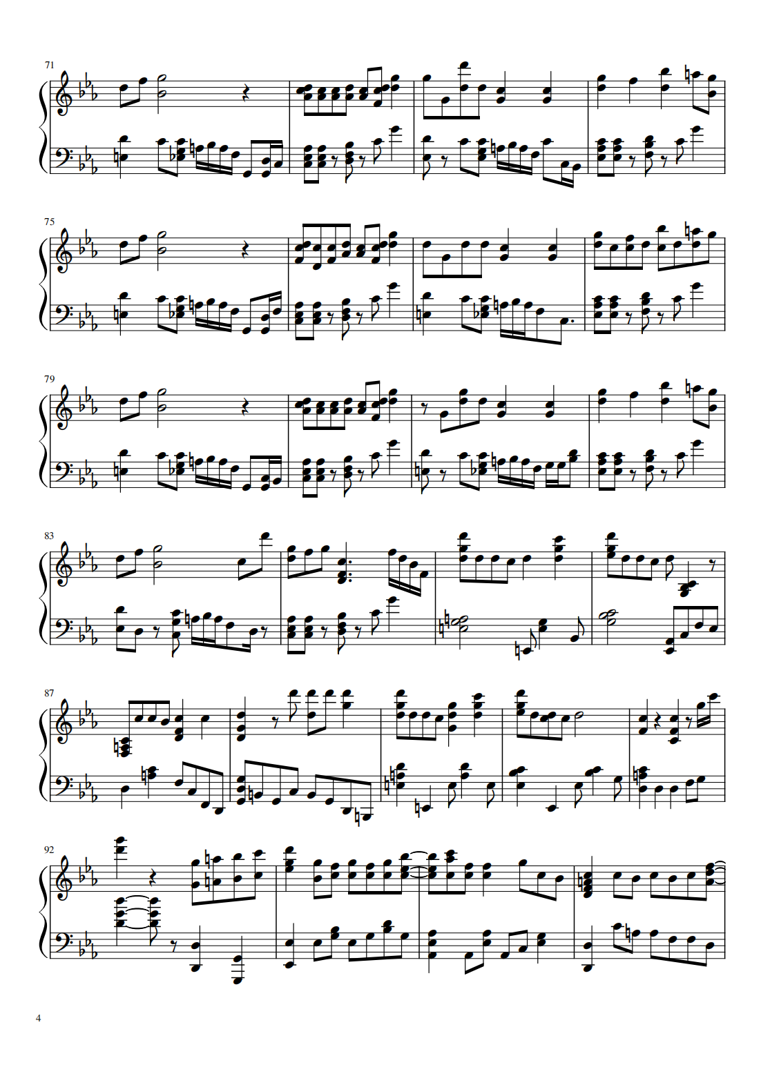 カミイロアワセ（《弹丸论破3 -The End of 希望峰学园 绝望篇》op）钢琴谱