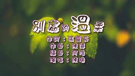 别处的温柔-钢琴谱