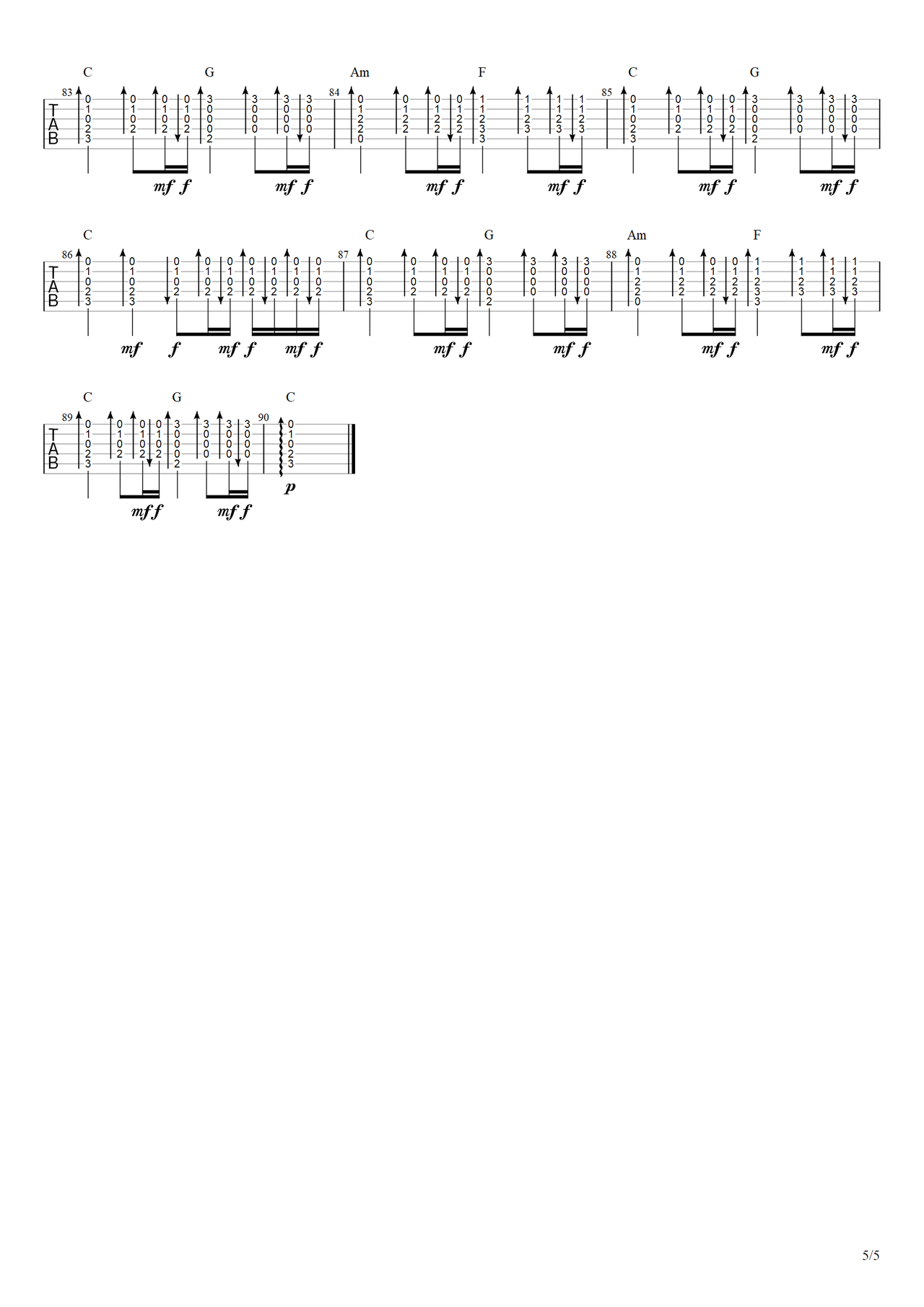 真的爱你吉他谱-总谱-c调-虫虫吉他