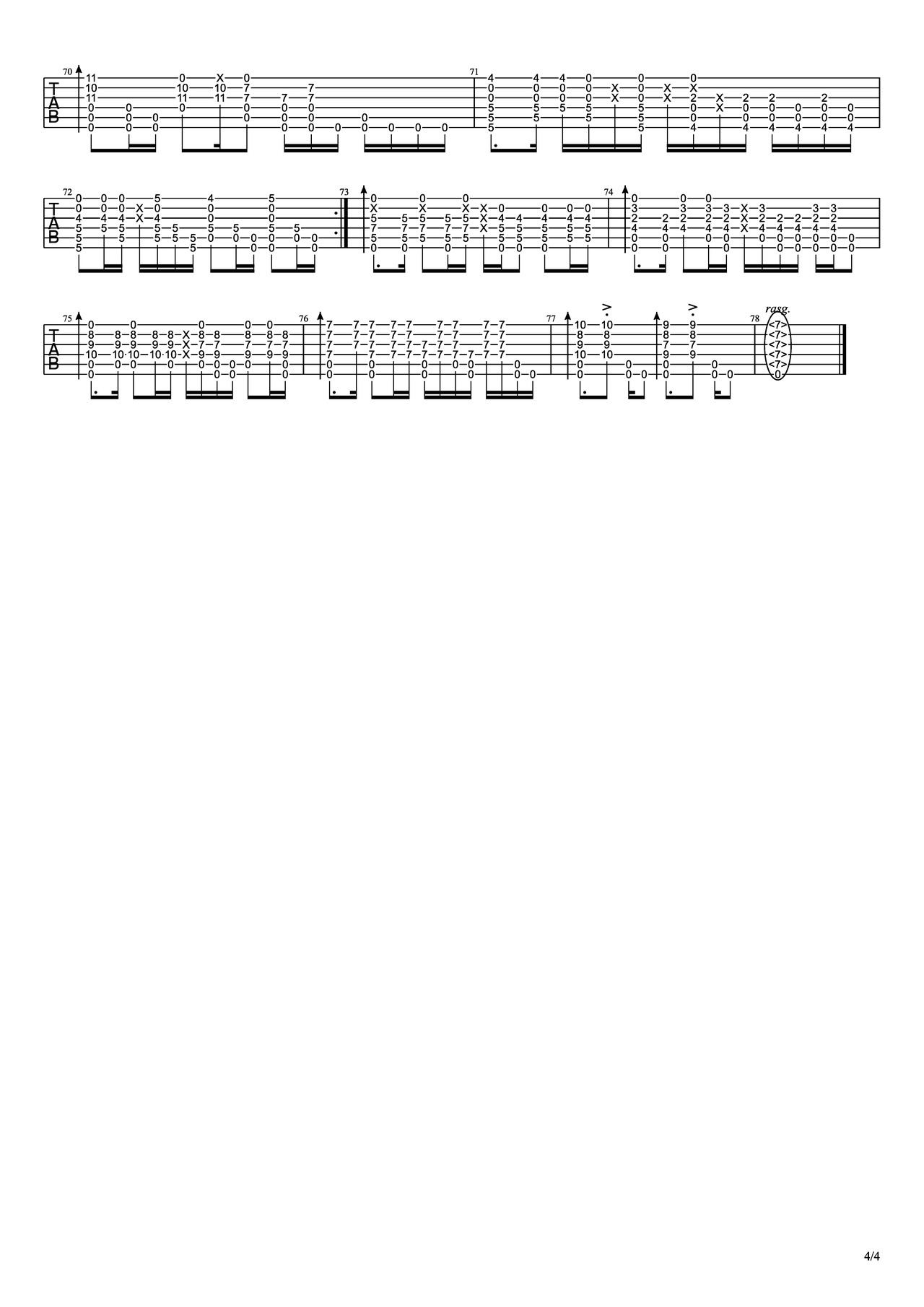 treasure吉他谱-指弹谱-c#调-虫虫吉他