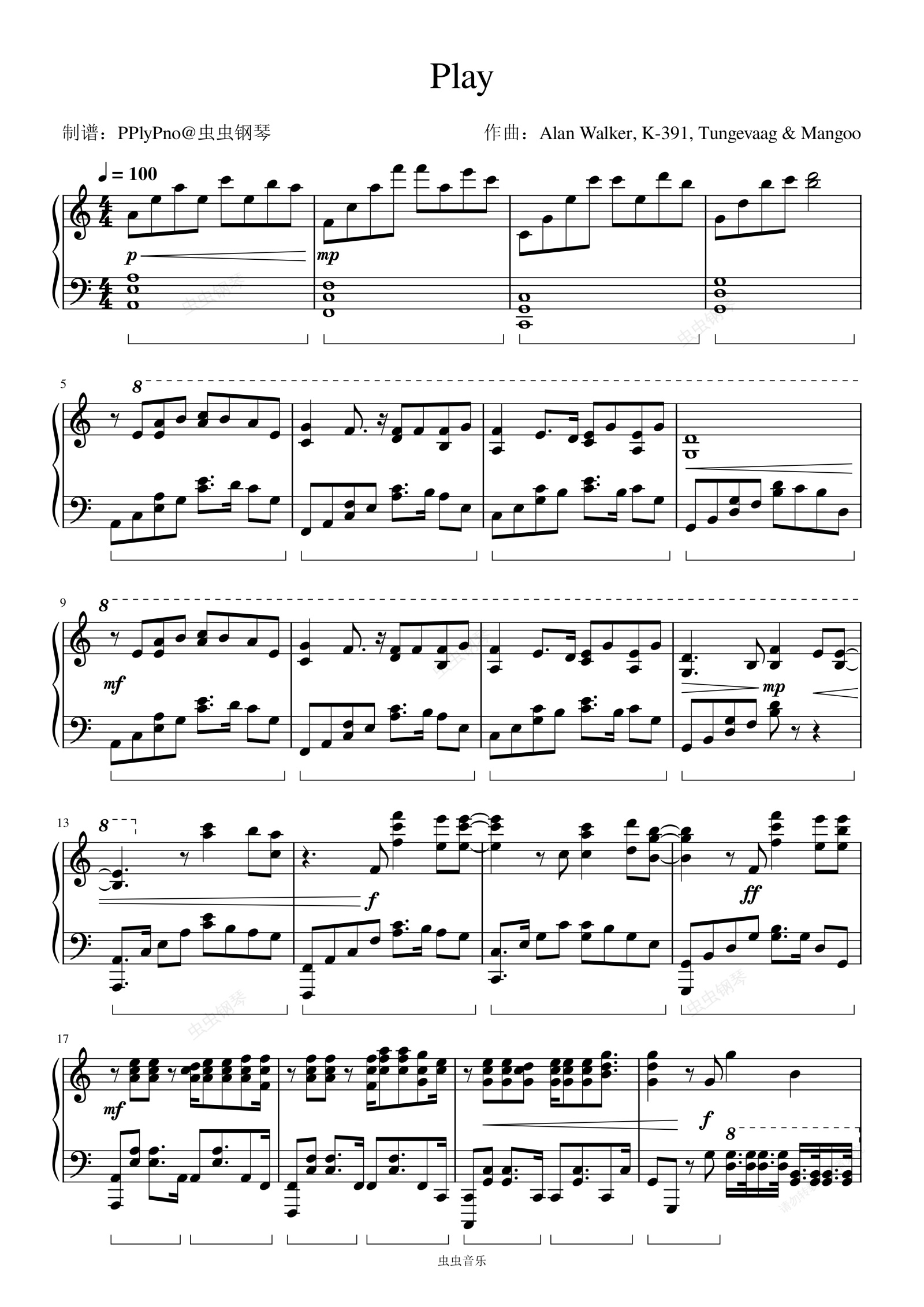 Play钢琴谱预览