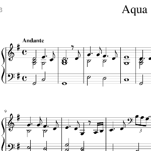 Aqua-钢琴谱