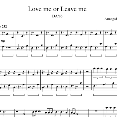 DAY6 - Love me or Leave me 钢琴谱-钢琴谱