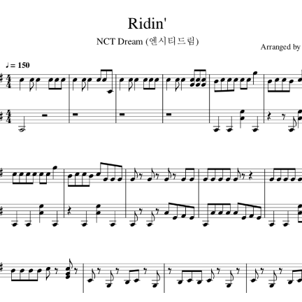 NCT Dream - Ridin' 钢琴谱-钢琴谱
