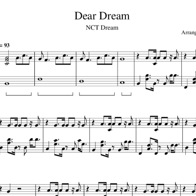 NCT DREAM - Dear Dream 钢琴谱-钢琴谱