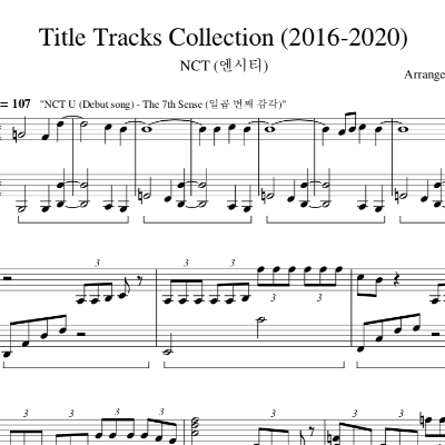 NCT 主打歌 (2016 - 2020年) 精选 钢琴谱