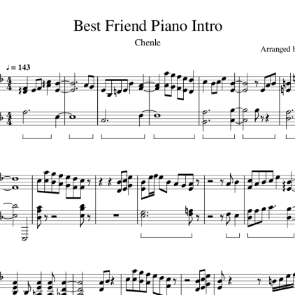 Best Friend (NCT DREAM) 简谱-钢琴谱