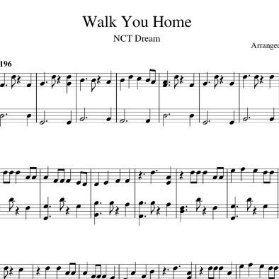 NCT Dream - Walk You Home 钢琴谱-钢琴谱