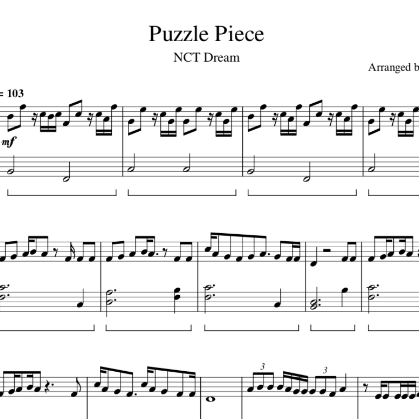 NCT Dream - Puzzle Piece 钢琴谱-钢琴谱