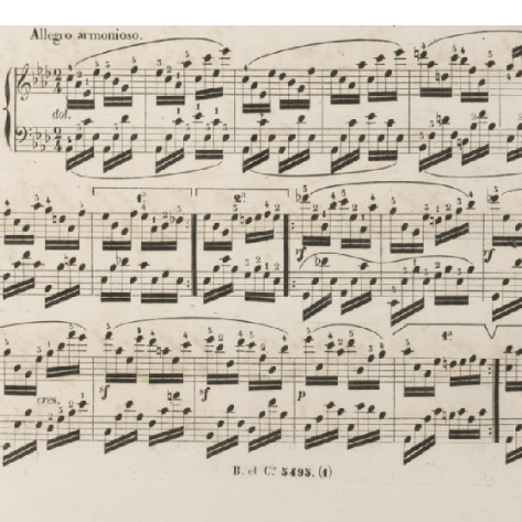 车尔尼降A大调练习曲 作品818第21首钢琴简谱 数字双手