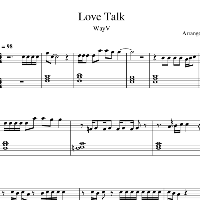 WayV (威神V) - Love Talk 钢琴谱-钢琴谱
