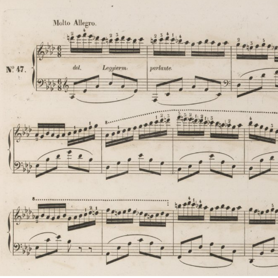车尔尼一首类似肖邦练习曲op25-2的练习曲 作品818第47首