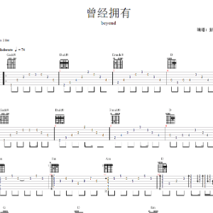 曾是拥有吉他谱扫弦版