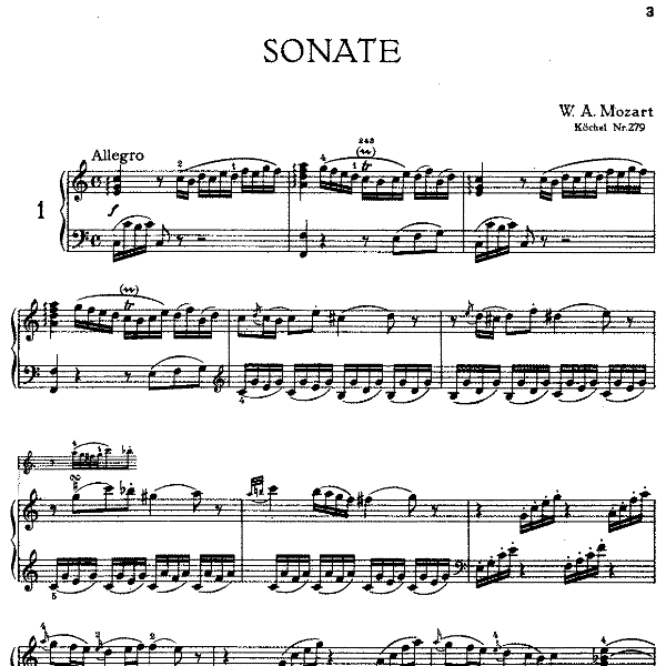 Sonata in C Major K.279-钢琴谱