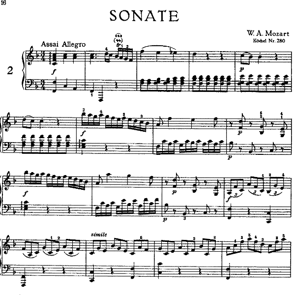 Sonata in F Major No.2 K.280-钢琴谱