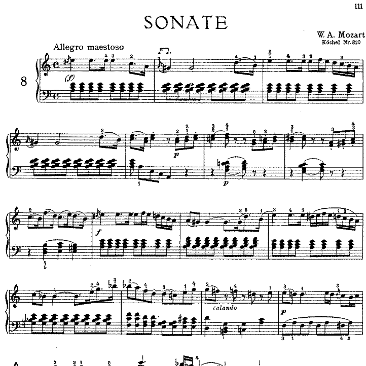 Sonata in a minor No.8 K.310-钢琴谱