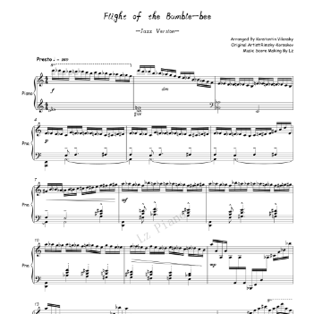 Flight of the Bumble-bee(Jazz)---野蜂飞舞（爵士版）钢琴谱