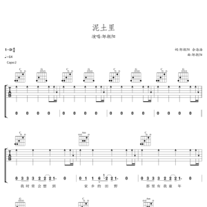 落花成泥前奏吉他谱