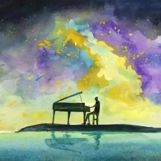 遠い空へ钢琴简谱 数字双手