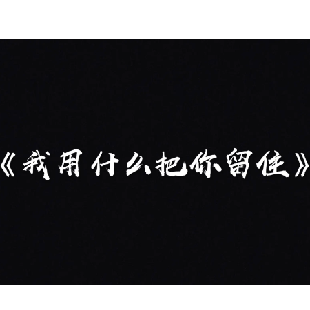 我用什么把你留住
